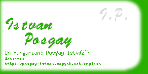 istvan posgay business card